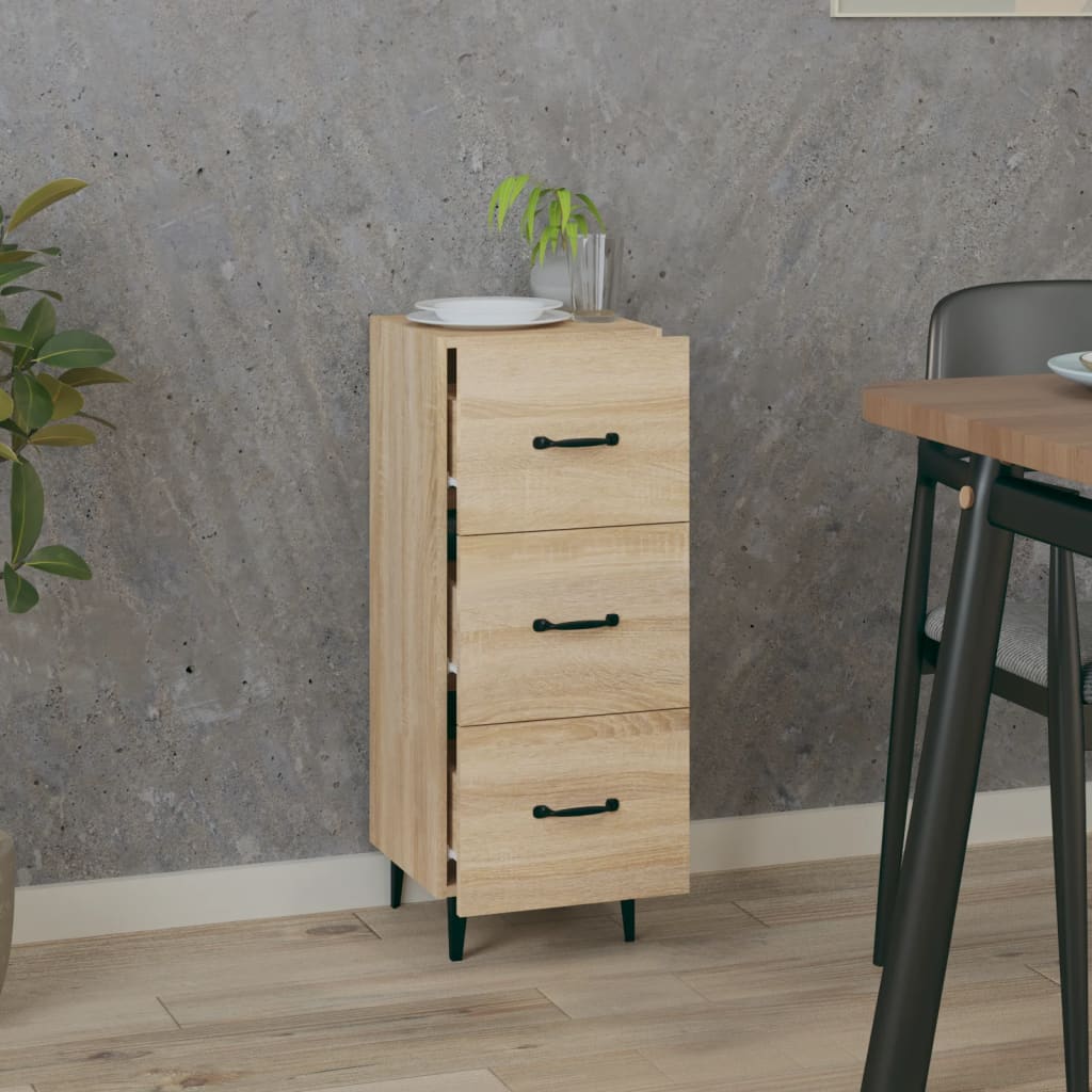Dressoir 34,5X34X90 Cm Bewerkt Hout Sonoma Eiken