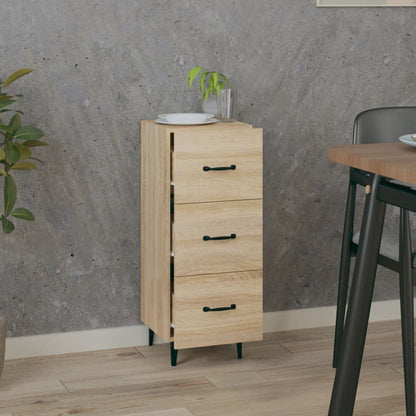 Dressoir 34,5X34X90 Cm Bewerkt Hout Sonoma Eiken