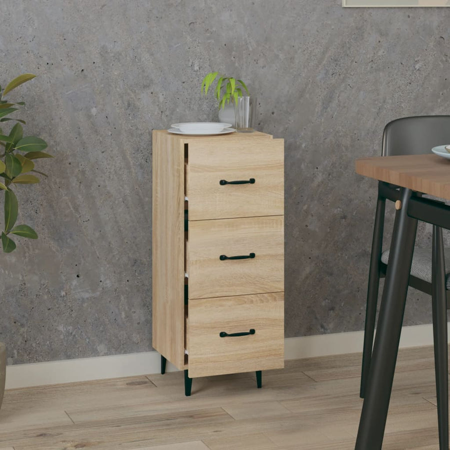 Dressoir 34,5X34X90 Cm Bewerkt Hout Sonoma Eiken