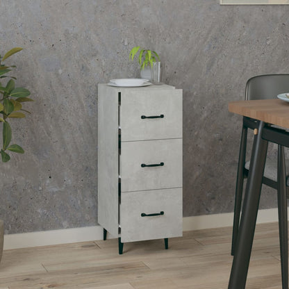 Dressoir 34,5X34X90 Cm Bewerkt Hout Betongrijs