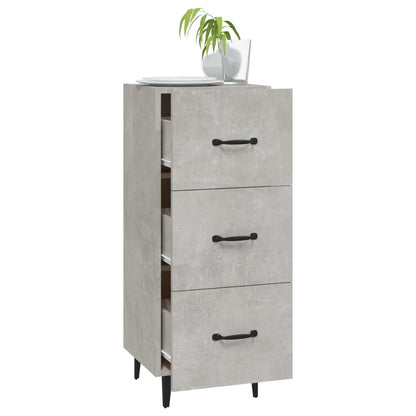 Dressoir 34,5X34X90 Cm Bewerkt Hout Betongrijs