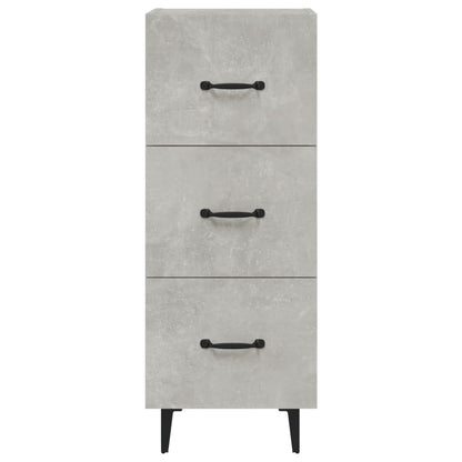 Dressoir 34,5X34X90 Cm Bewerkt Hout Betongrijs