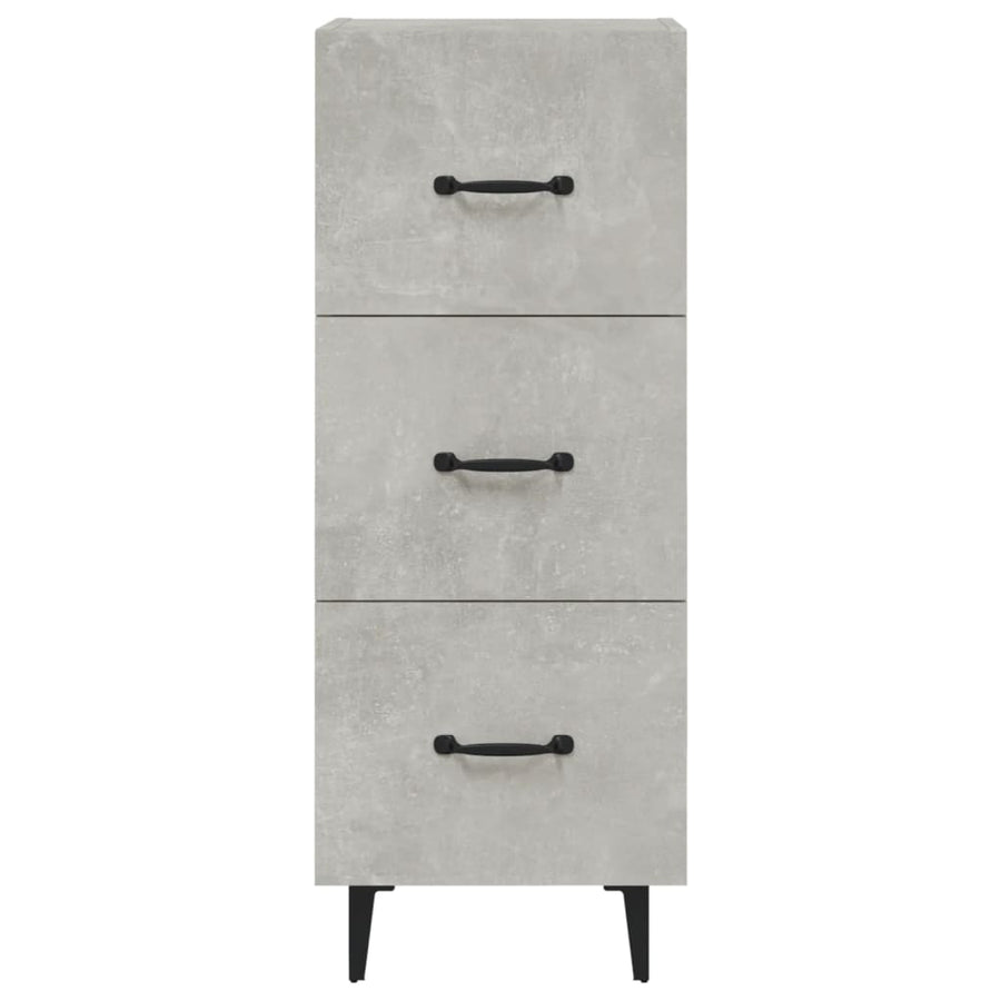 Dressoir 34,5X34X90 Cm Bewerkt Hout Betongrijs