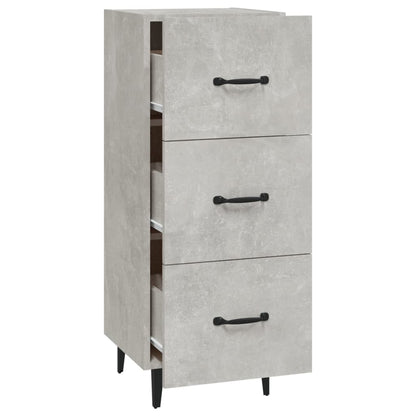 Dressoir 34,5X34X90 Cm Bewerkt Hout Betongrijs