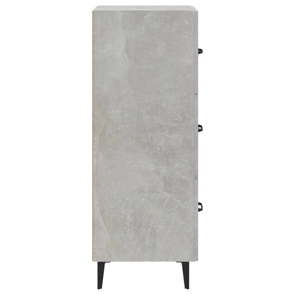 Dressoir 34,5X34X90 Cm Bewerkt Hout Betongrijs