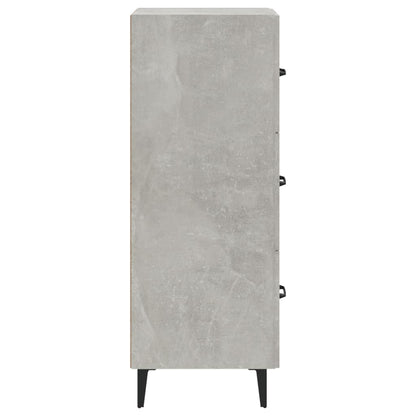 Dressoir 34,5X34X90 Cm Bewerkt Hout Betongrijs