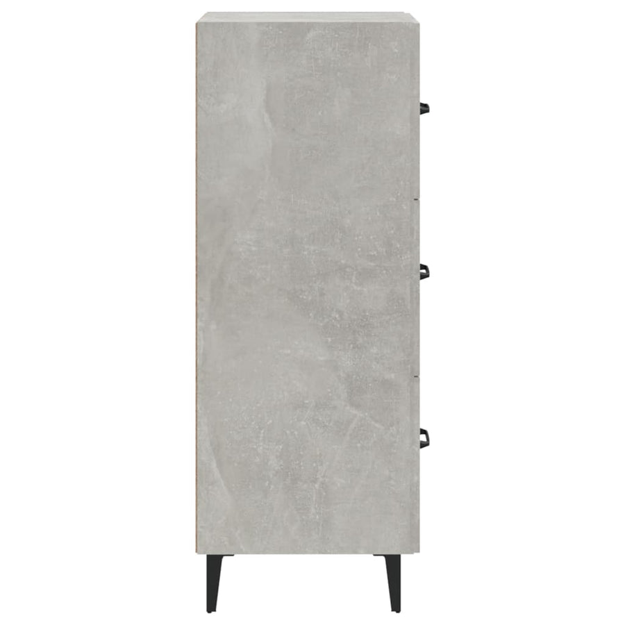 Dressoir 34,5X34X90 Cm Bewerkt Hout Betongrijs