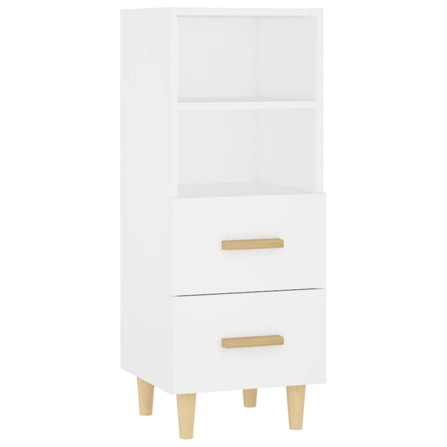 Dressoir 34,5X34X90 Cm Bewerkt Hout Wit