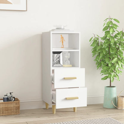 Dressoir 34,5X34X90 Cm Bewerkt Hout Wit