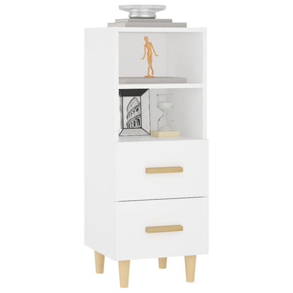 Dressoir 34,5X34X90 Cm Bewerkt Hout Wit