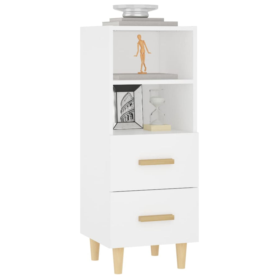 Dressoir 34,5X34X90 Cm Bewerkt Hout Wit