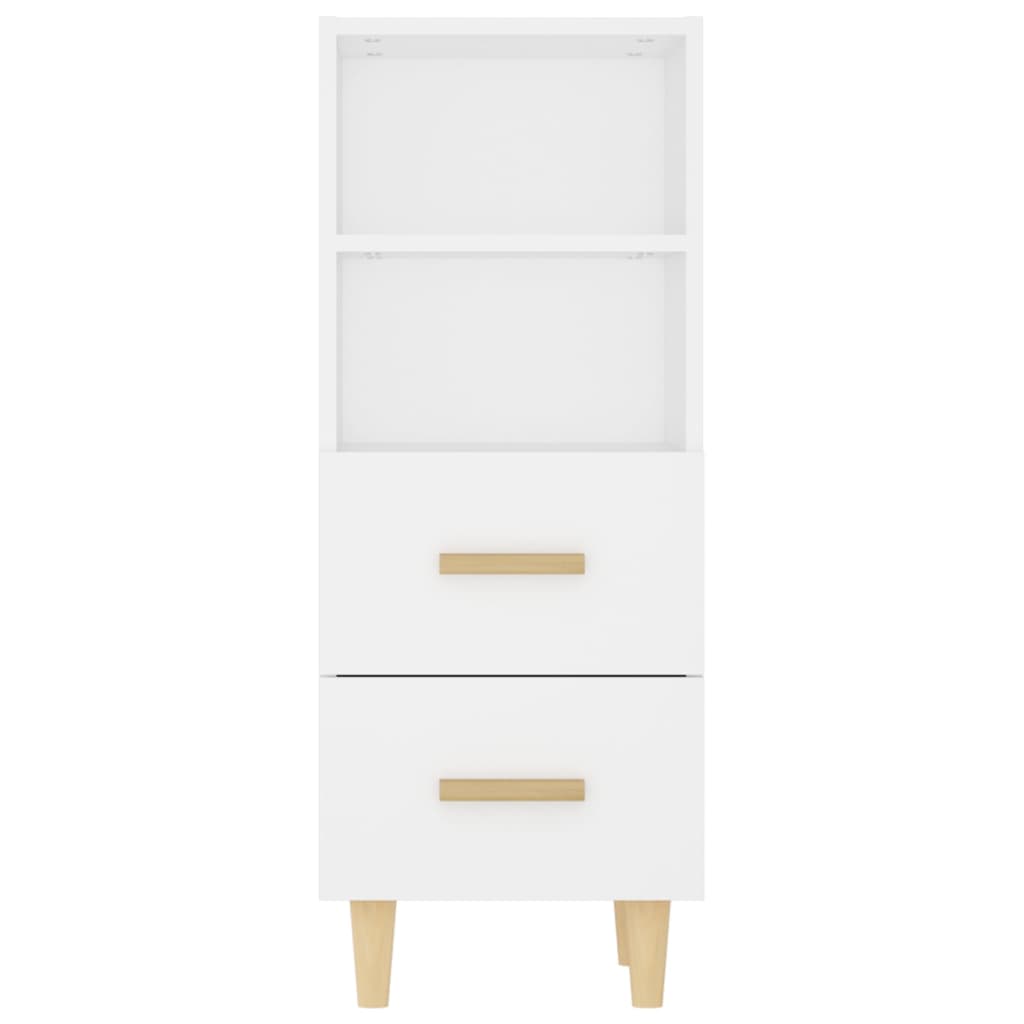 Dressoir 34,5X34X90 Cm Bewerkt Hout Wit