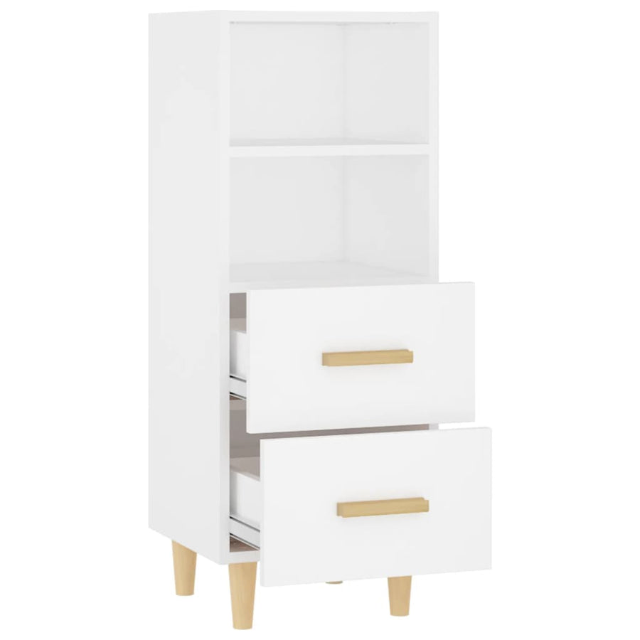 Dressoir 34,5X34X90 Cm Bewerkt Hout Wit