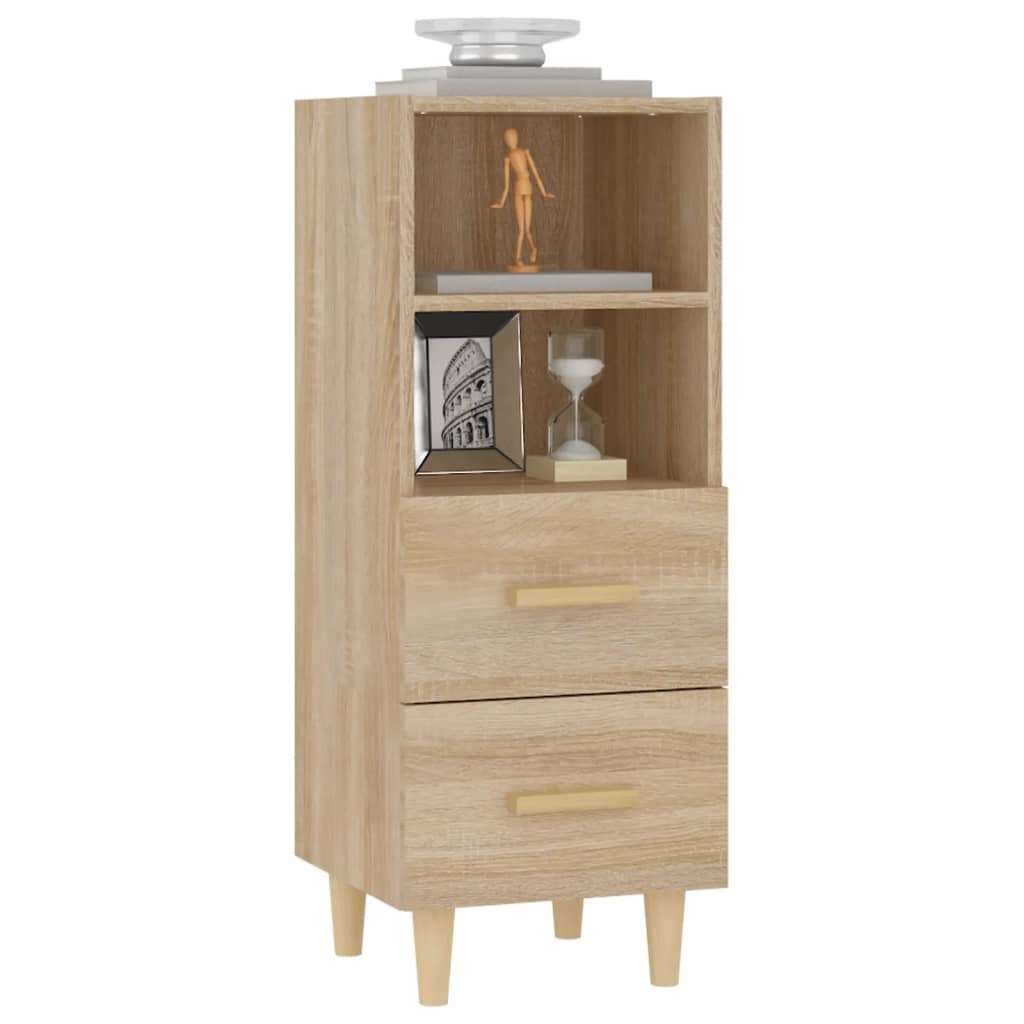 Dressoir 34,5x34x90 cm bewerkt hout sonoma eikenkleurig