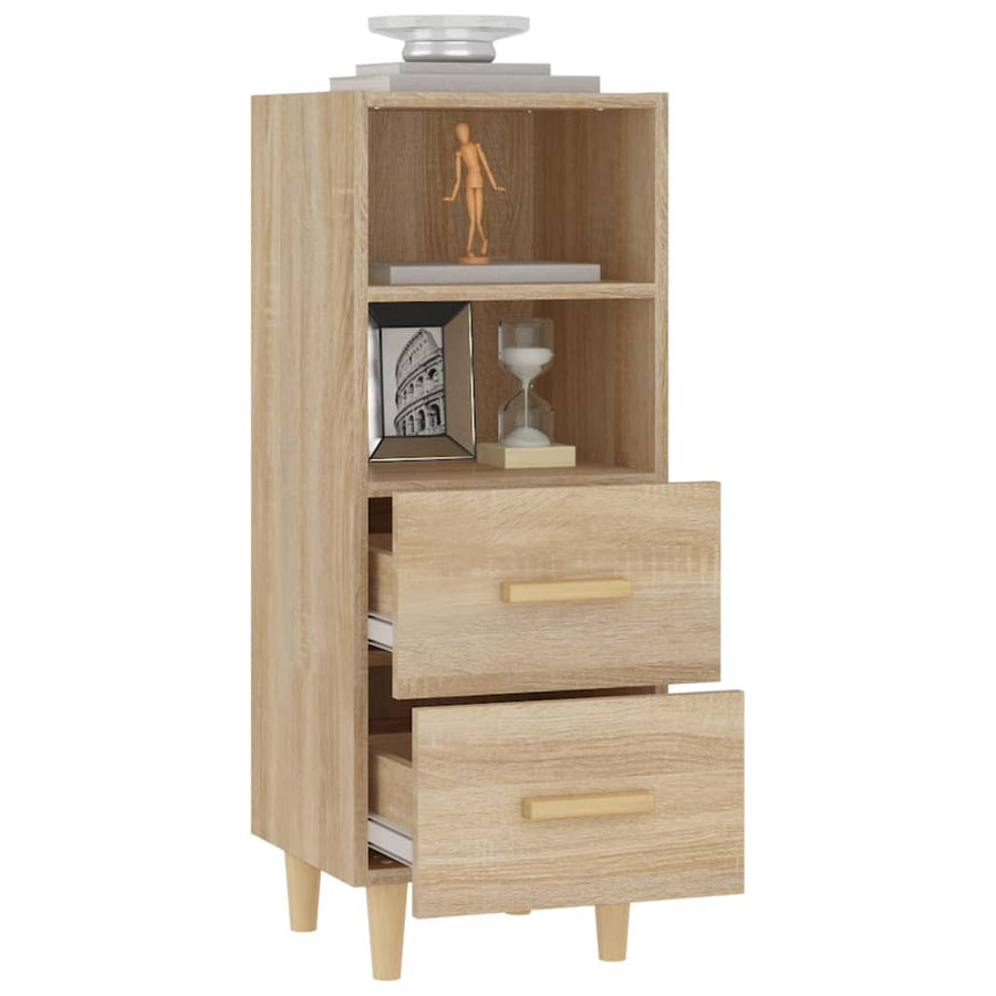 Dressoir 34,5x34x90 cm bewerkt hout sonoma eikenkleurig