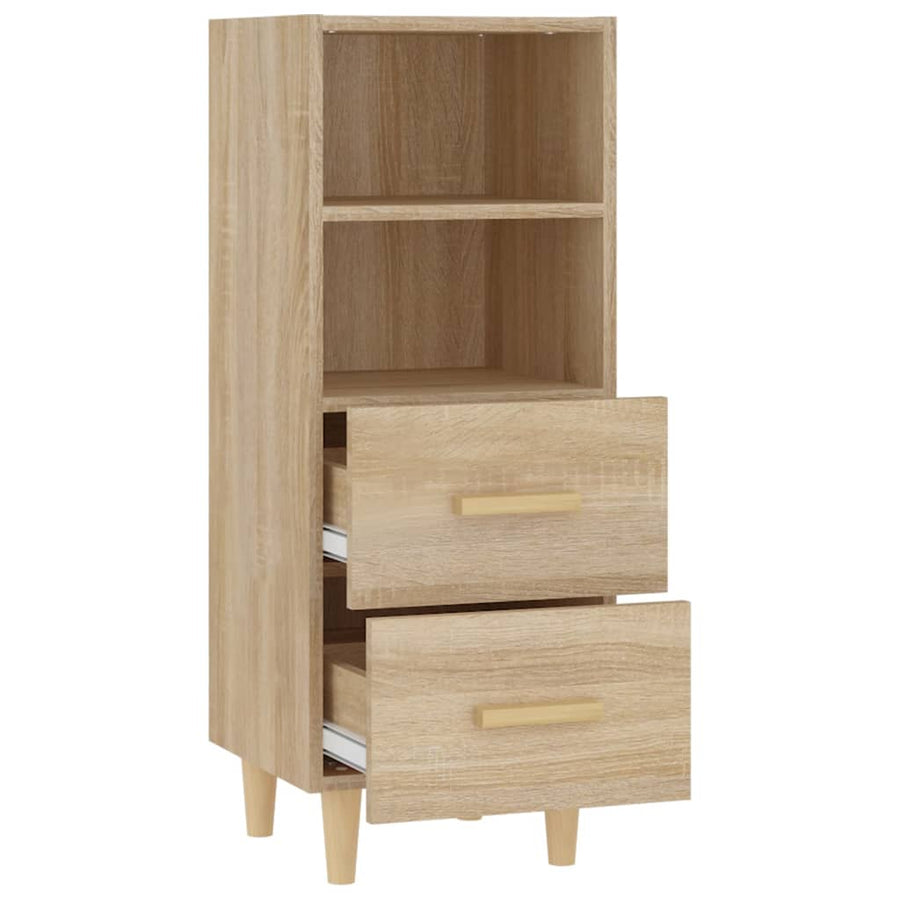 Dressoir 34,5x34x90 cm bewerkt hout sonoma eikenkleurig