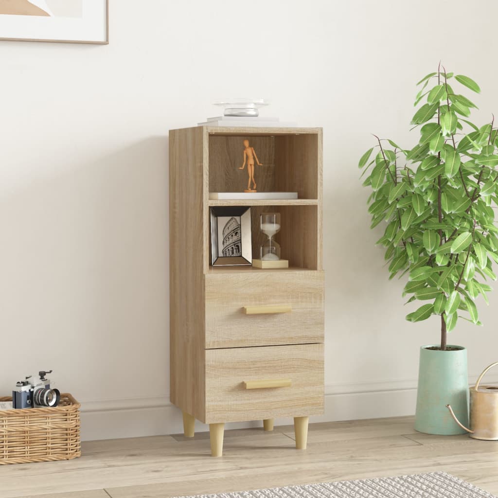 Dressoir 34,5x34x90 cm bewerkt hout sonoma eikenkleurig