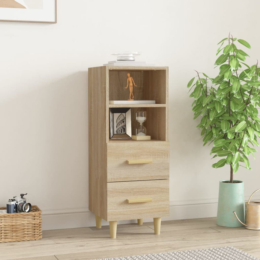 Dressoir 34,5x34x90 cm bewerkt hout sonoma eikenkleurig