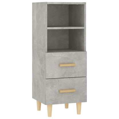 Dressoir 34,5X34X90 Cm Bewerkt Hout Betongrijs