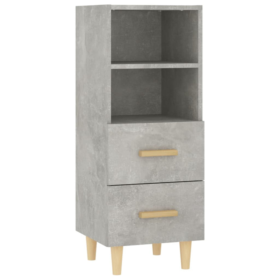 Dressoir 34,5X34X90 Cm Bewerkt Hout Betongrijs