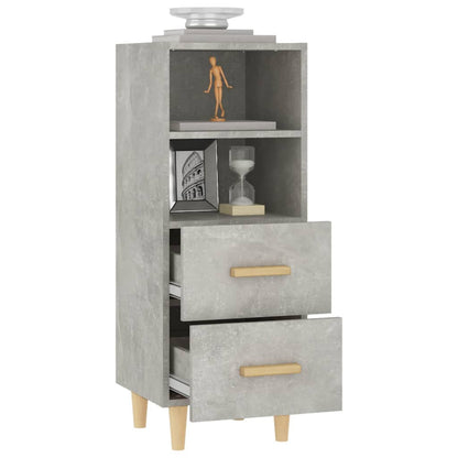 Dressoir 34,5X34X90 Cm Bewerkt Hout Betongrijs