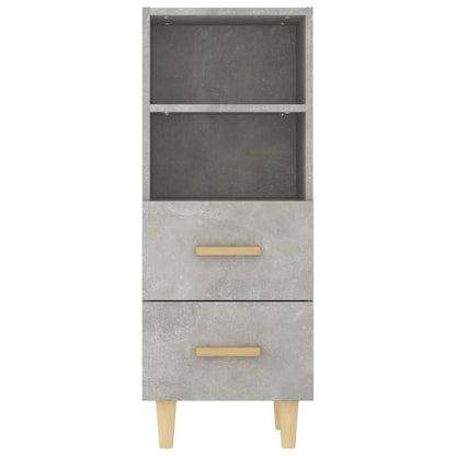 Dressoir 34,5X34X90 Cm Bewerkt Hout Betongrijs