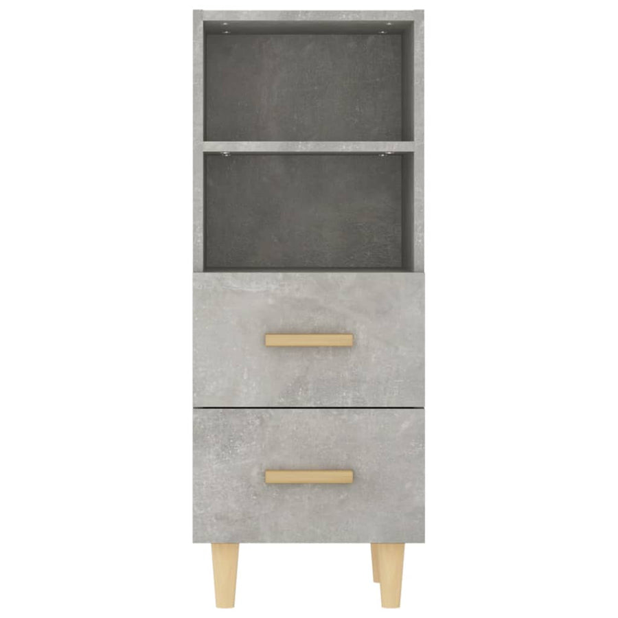 Dressoir 34,5X34X90 Cm Bewerkt Hout Betongrijs