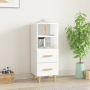 Dressoir 34,5x34x90 cm bewerkt hout hoogglans wit