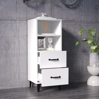 Dressoir 34,5X34X90 Cm Bewerkt Hout Wit