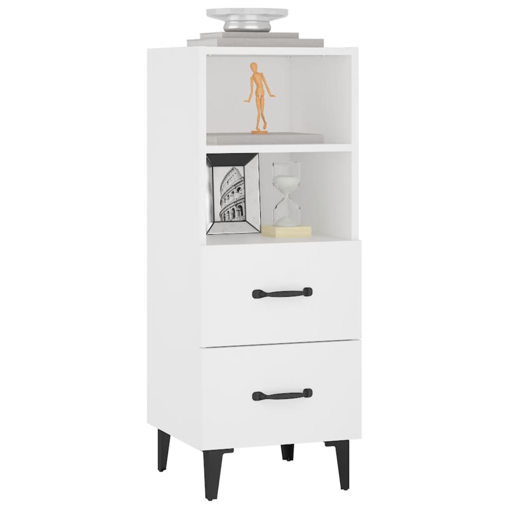 Dressoir 34,5X34X90 Cm Bewerkt Hout Wit