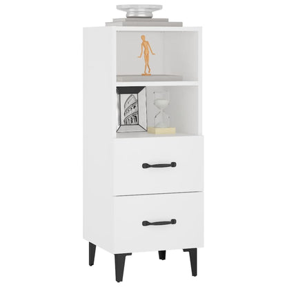 Dressoir 34,5X34X90 Cm Bewerkt Hout Wit