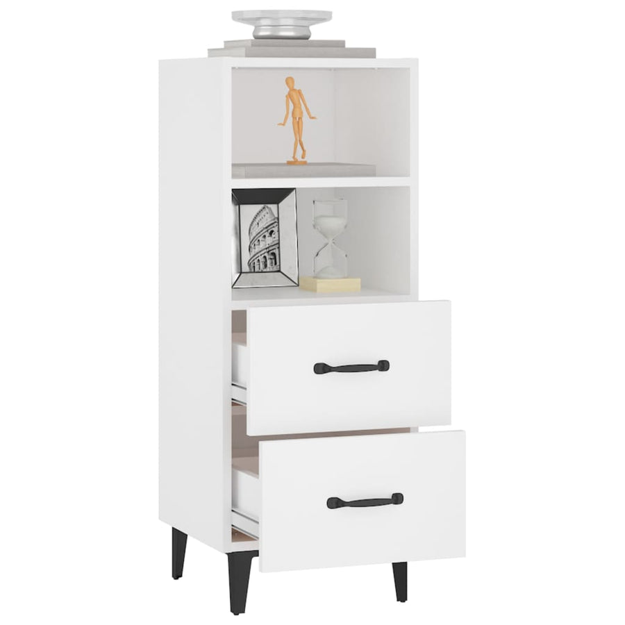 Dressoir 34,5X34X90 Cm Bewerkt Hout Wit