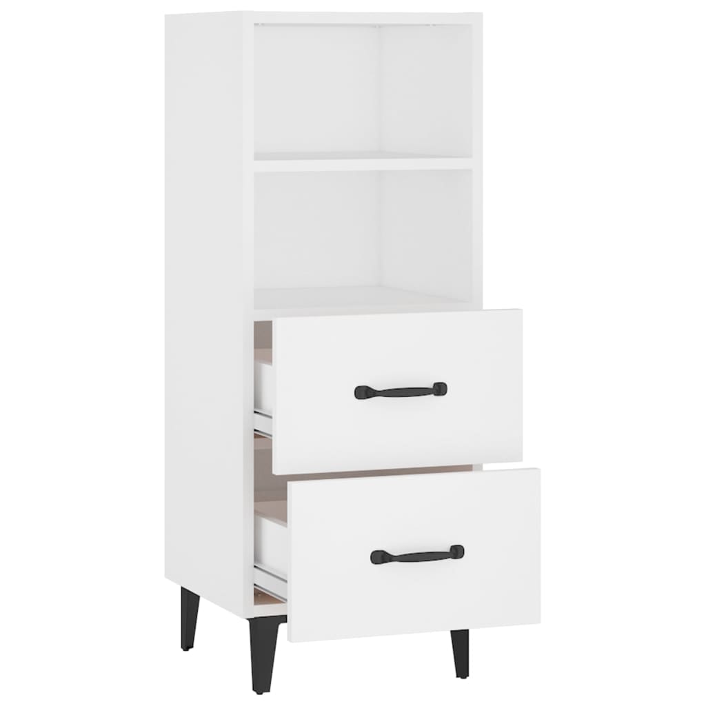 Dressoir 34,5X34X90 Cm Bewerkt Hout Wit