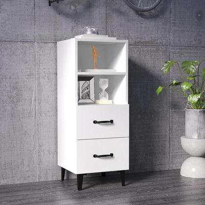 Dressoir 34,5X34X90 Cm Bewerkt Hout Wit
