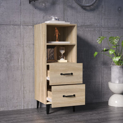 Dressoir 34,5x34x90 cm bewerkt hout sonoma eikenkleurig