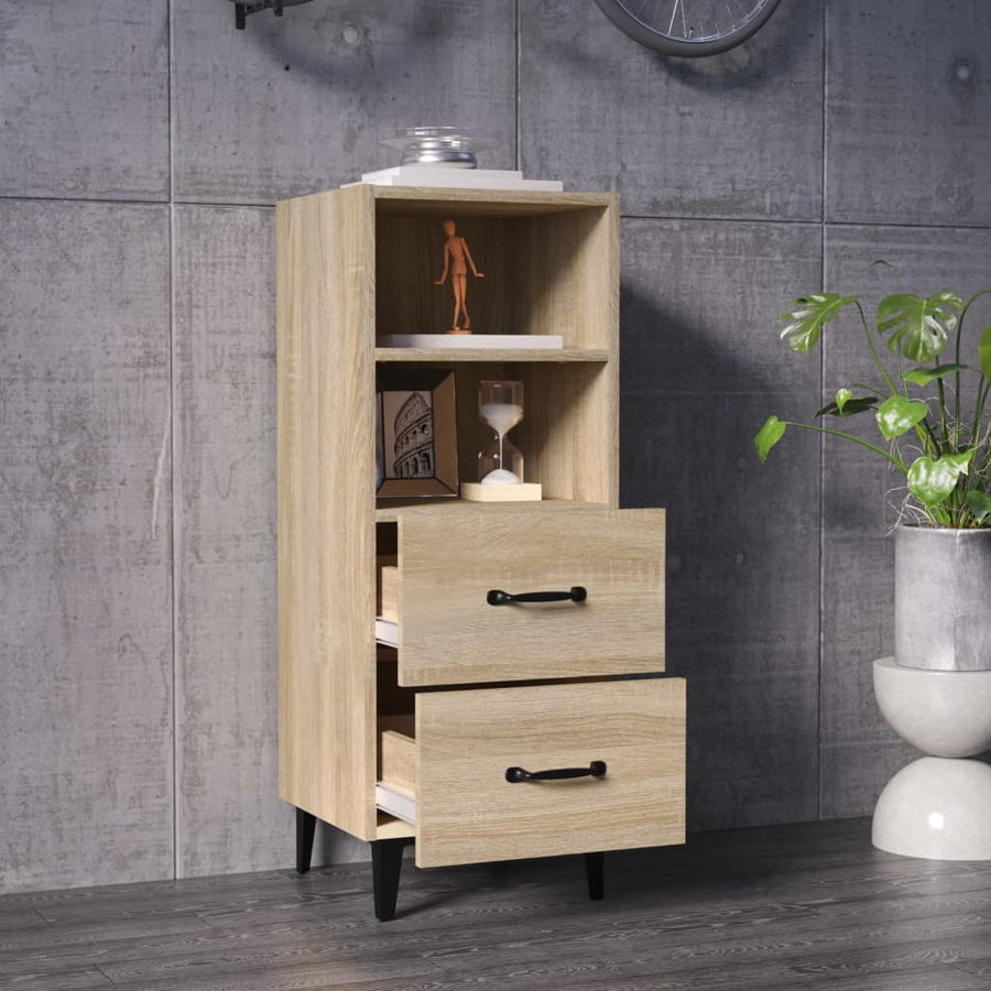 Dressoir 34,5x34x90 cm bewerkt hout sonoma eikenkleurig