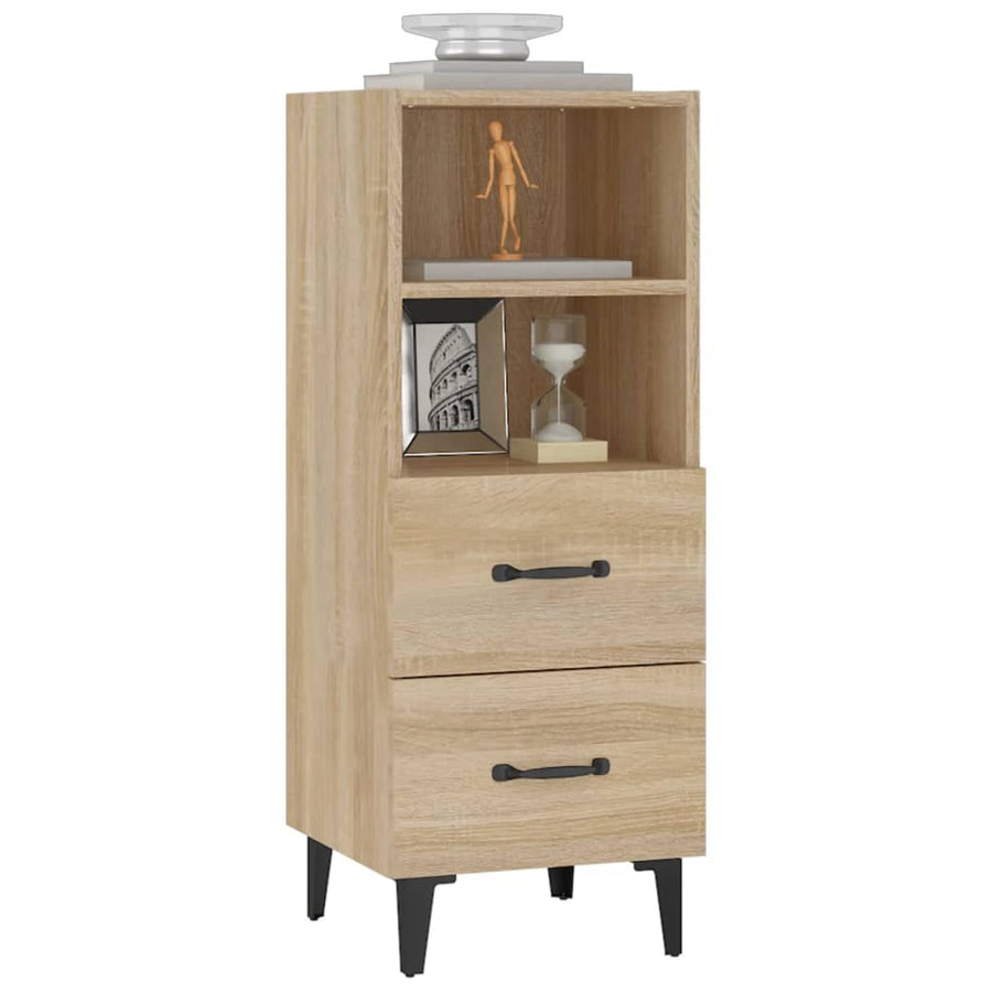 Dressoir 34,5x34x90 cm bewerkt hout sonoma eikenkleurig