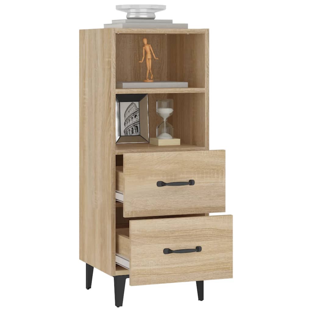 Dressoir 34,5x34x90 cm bewerkt hout sonoma eikenkleurig