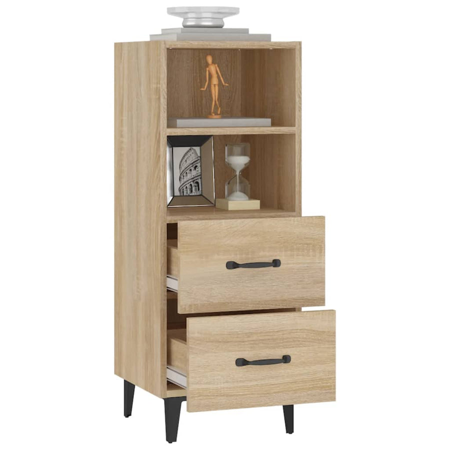 Dressoir 34,5x34x90 cm bewerkt hout sonoma eikenkleurig