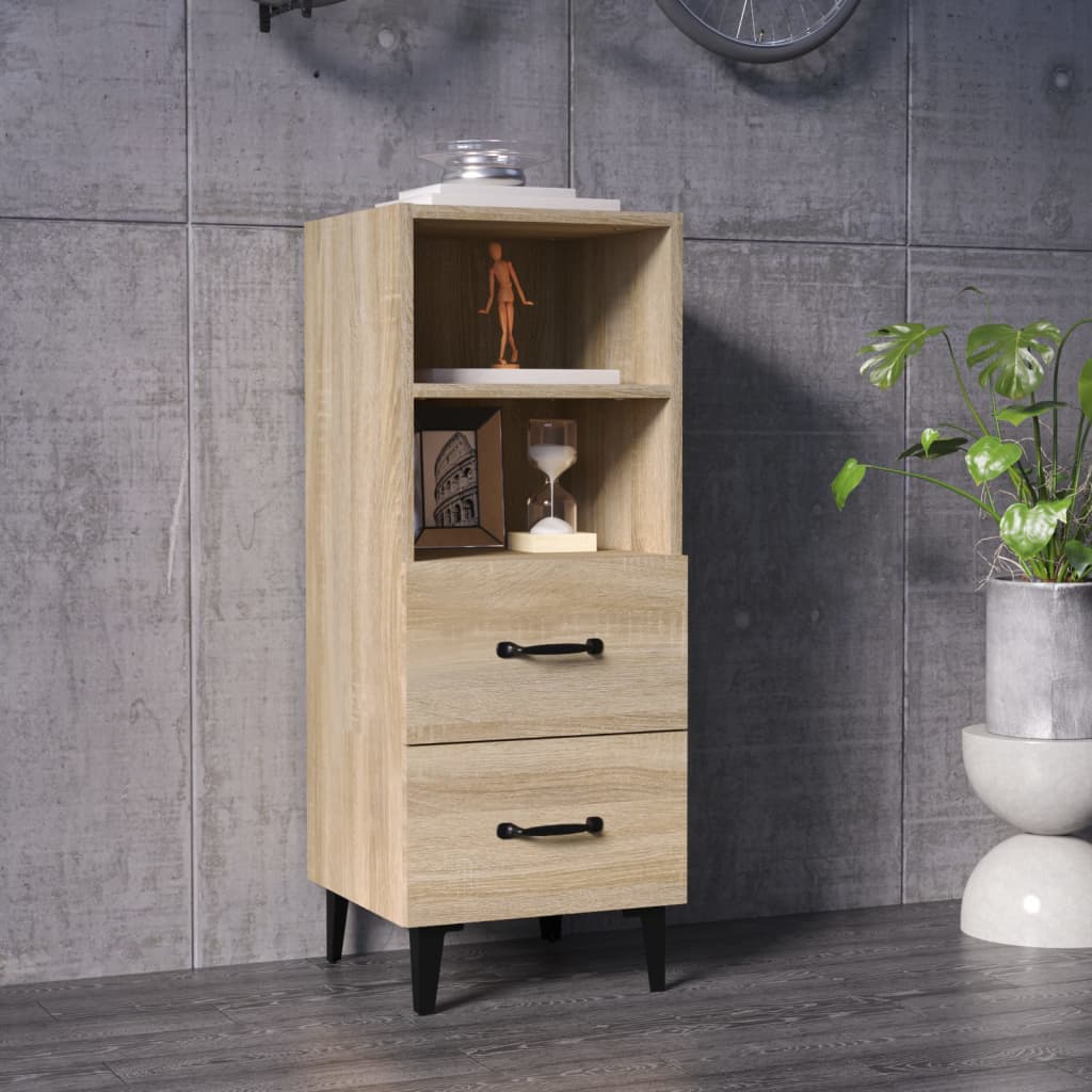 Dressoir 34,5x34x90 cm bewerkt hout sonoma eikenkleurig