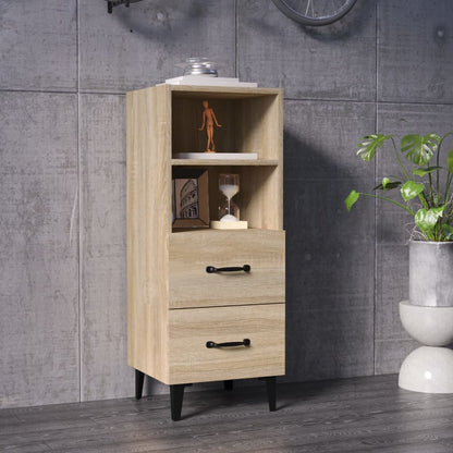Dressoir 34,5x34x90 cm bewerkt hout sonoma eikenkleurig
