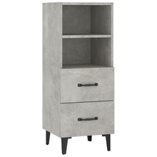 Dressoir 34,5X34X90 Cm Bewerkt Hout Betongrijs
