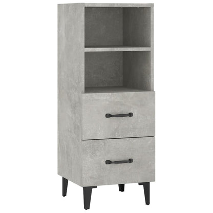 Dressoir 34,5X34X90 Cm Bewerkt Hout Betongrijs