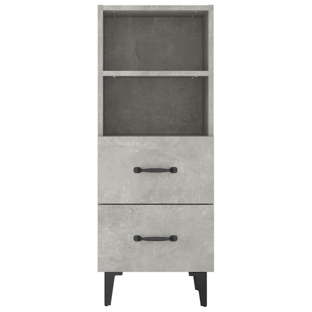 Dressoir 34,5X34X90 Cm Bewerkt Hout Betongrijs