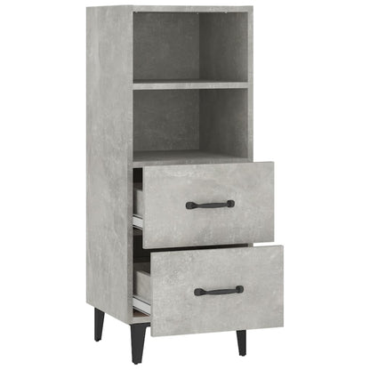 Dressoir 34,5X34X90 Cm Bewerkt Hout Betongrijs