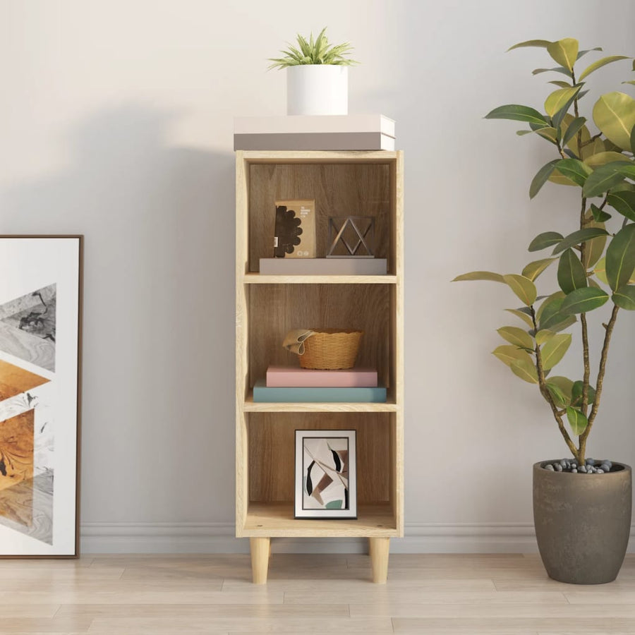 Dressoir 34,5X32,5X90 Cm Bewerkt Hout Sonoma Eikenkleurig 1