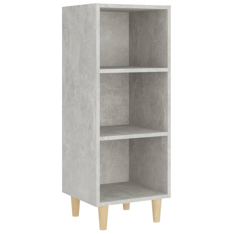 Dressoir 34,5X32,5X90 Cm Bewerkt Hout Betongrijs
