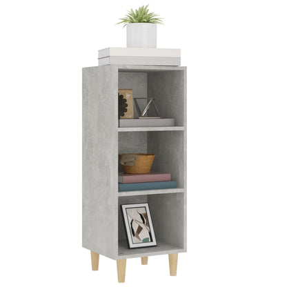 Dressoir 34,5X32,5X90 Cm Bewerkt Hout Betongrijs