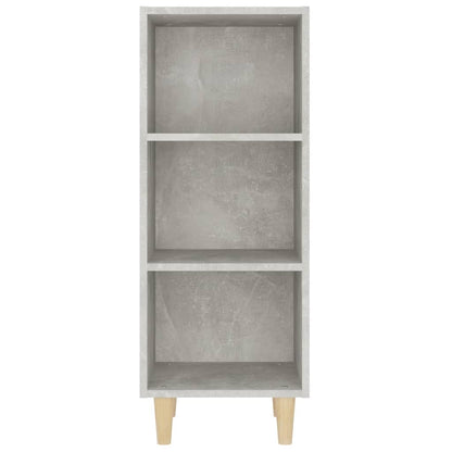 Dressoir 34,5X32,5X90 Cm Bewerkt Hout Betongrijs