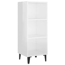 Dressoir 34,5X32,5X90 Cm Bewerkt Hout Hoogglans Wit